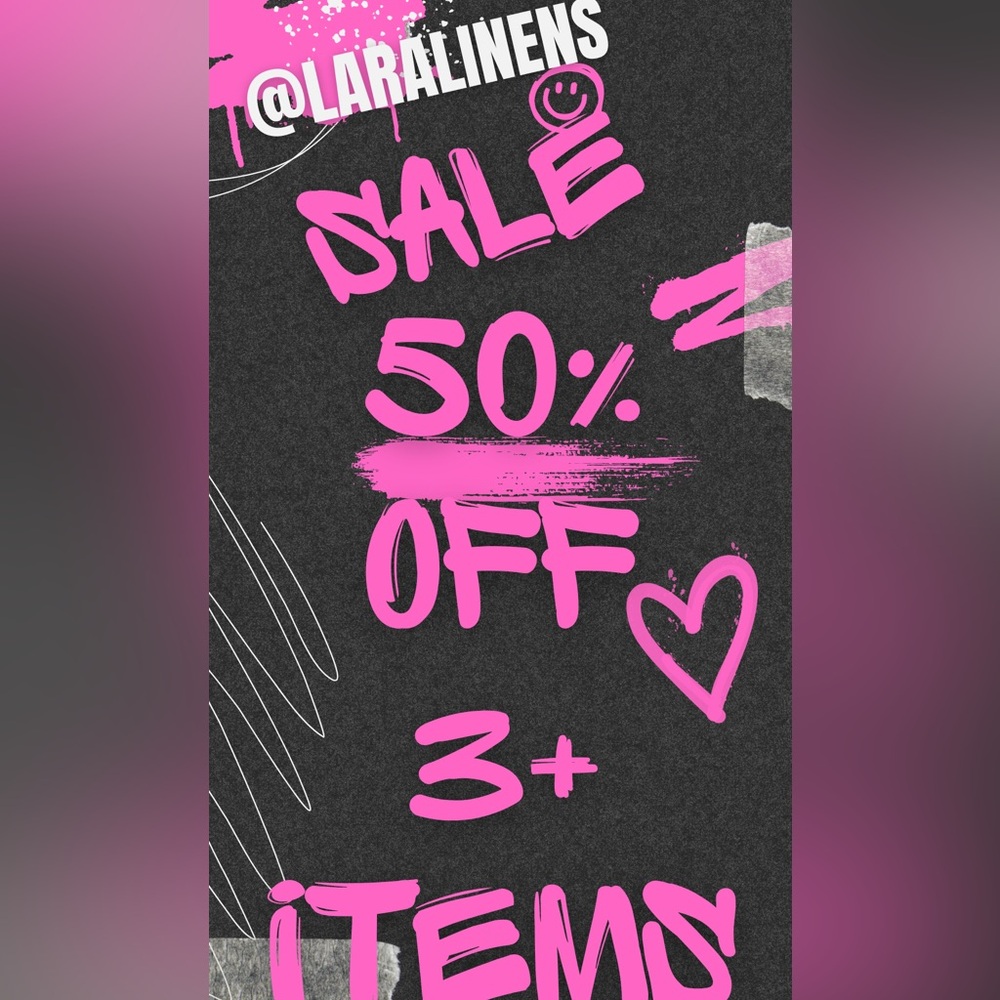 50% OFF 3+ ITEMS SALE TODAY MARCH 2!